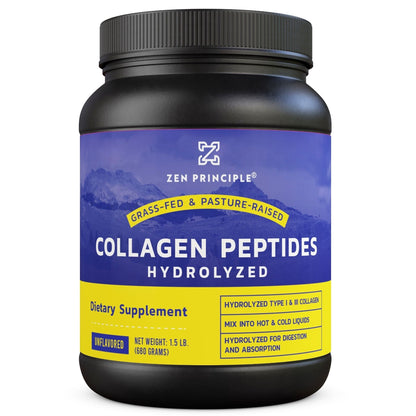 Beef Collagen Peptides Powder Zen Principle Naturals 