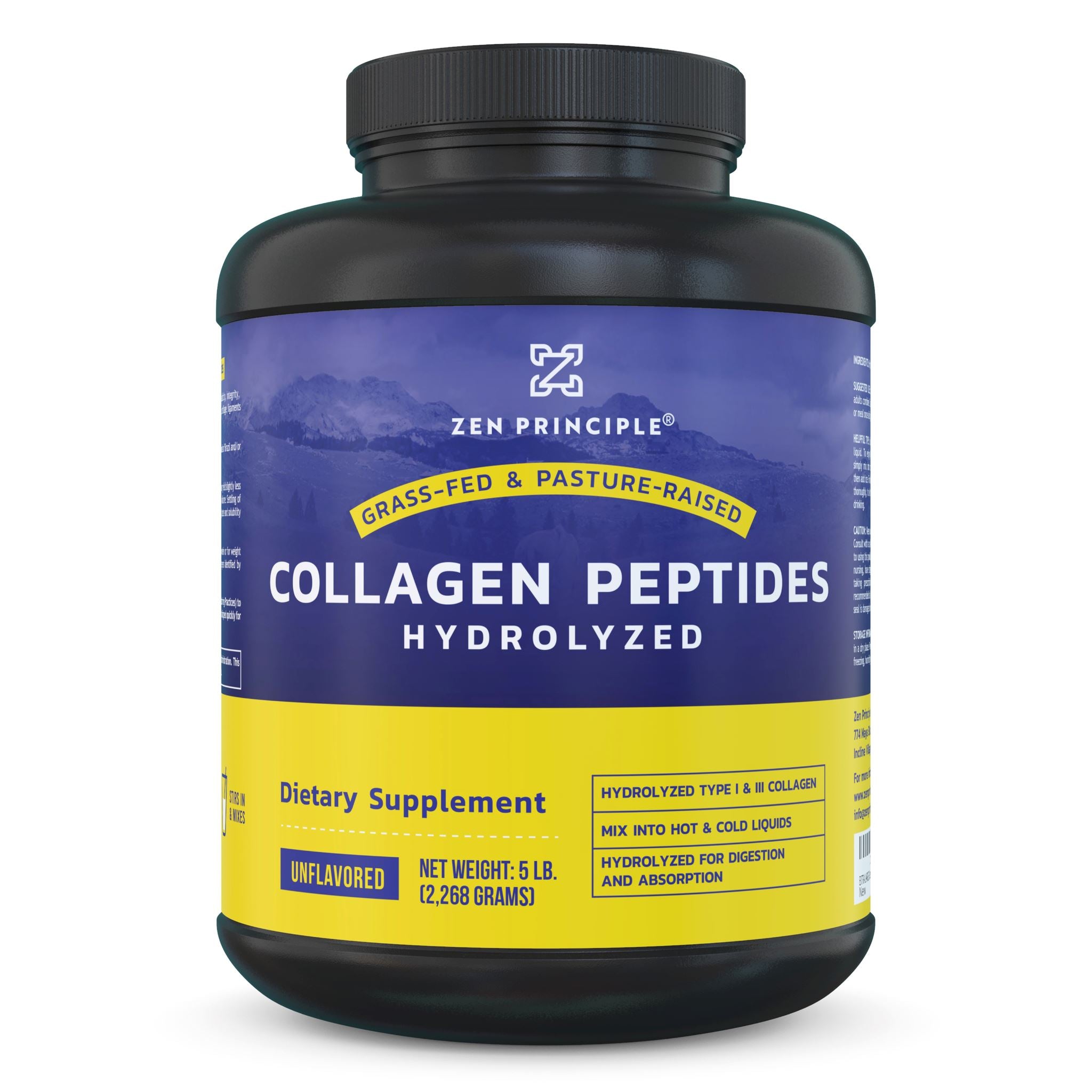 Beef Collagen Peptides Powder Zen Principle Naturals 