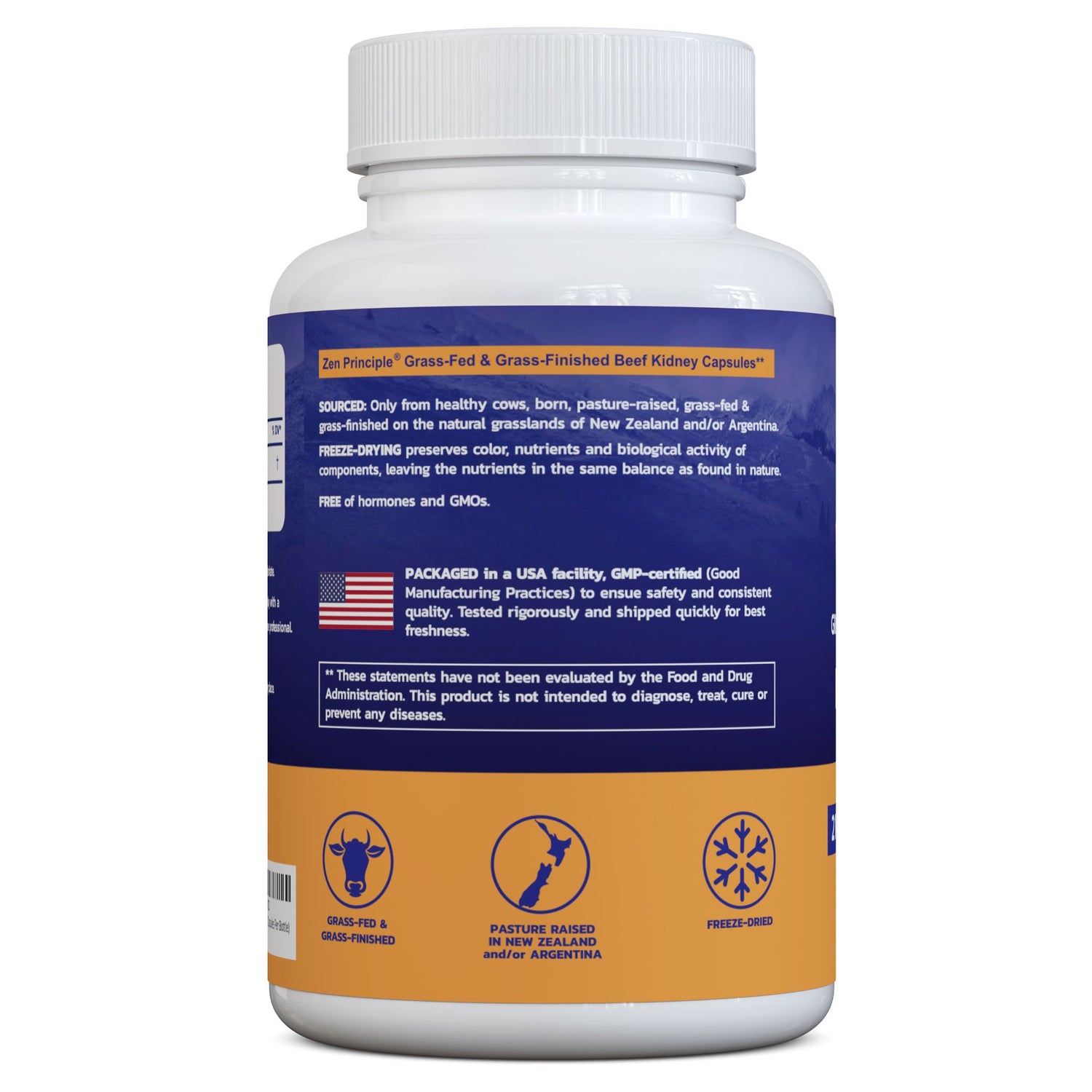 Beef Kidney Capsules Zen Principle Naturals 