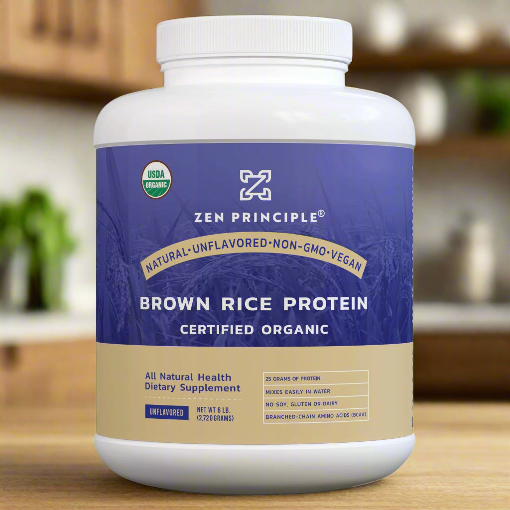 Organic Brown Rice Protein Powder Zen Principle Naturals 6 lb 