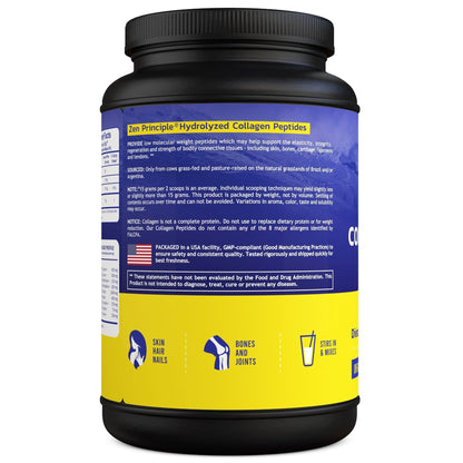 Beef Collagen Peptides Powder Zen Principle Naturals 